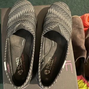 BOBS from Skechers Black and Gray Flats